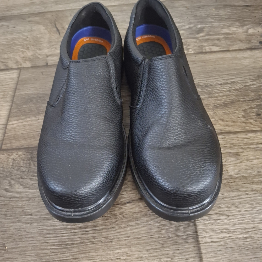 Dr. Scholl's Black Leather Non-Slip Loafers Mens 11W